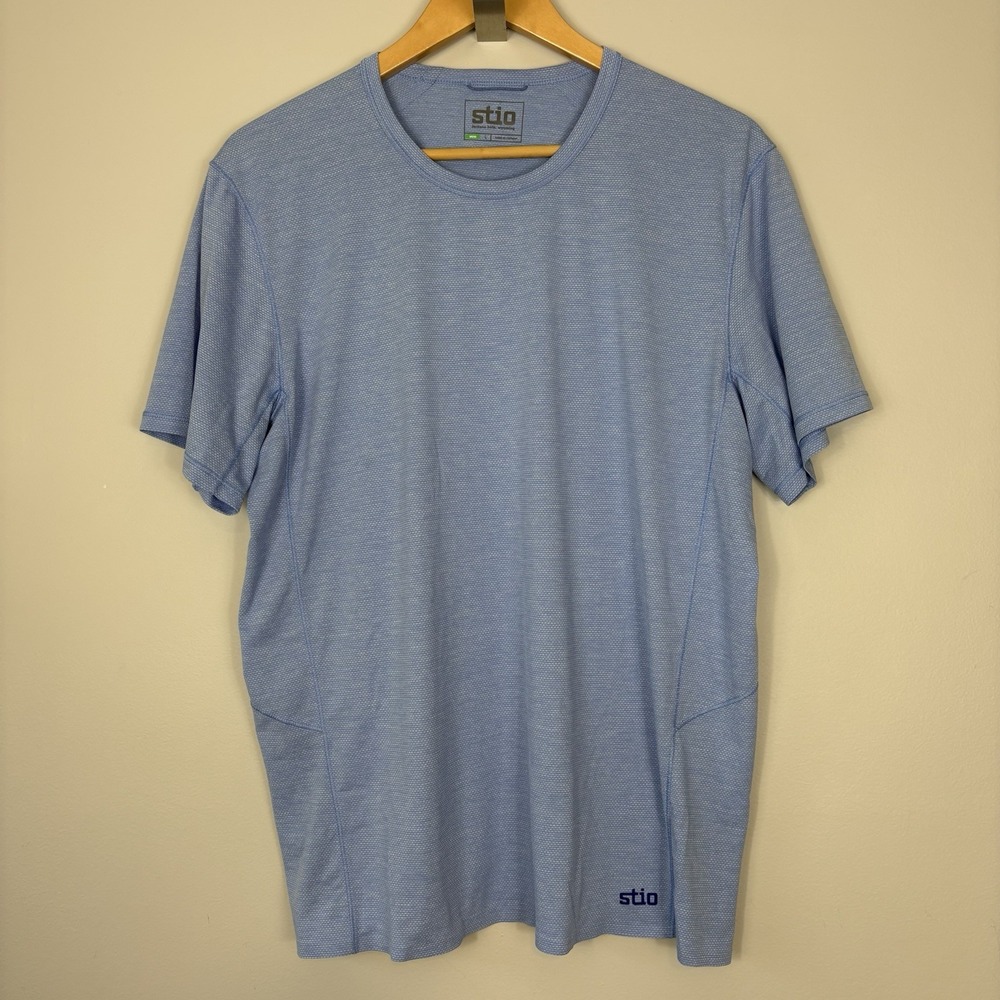 Stio Men's Sz L Lucent Tee SS Short-Sleeve Blue Performance Athletic